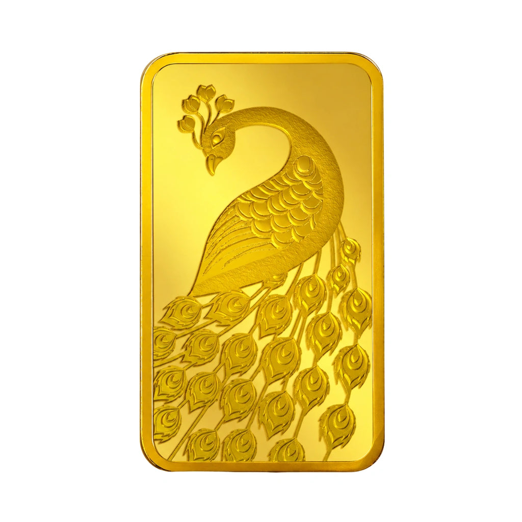MMTC Pure Gold Peacock Bar – 10g, 24K, 999.9+| Collections Today