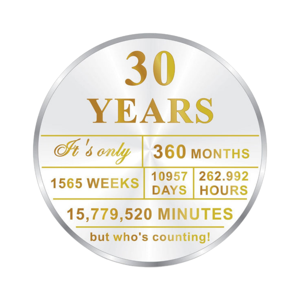 30 Years Anniversary Premium Silver Coin – 10g | Collections Today