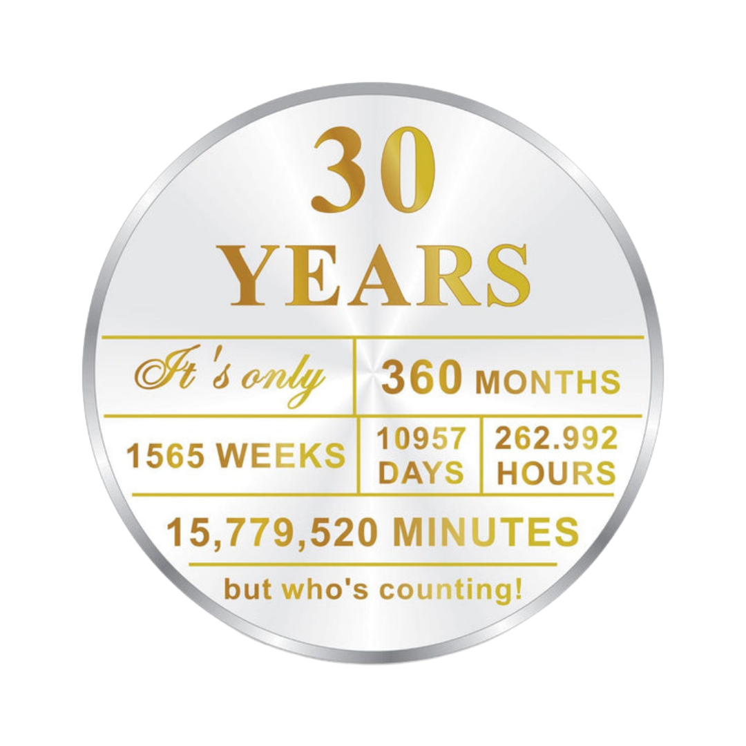 30 Years Anniversary Premium Silver Coin – 10g | Collections Today
