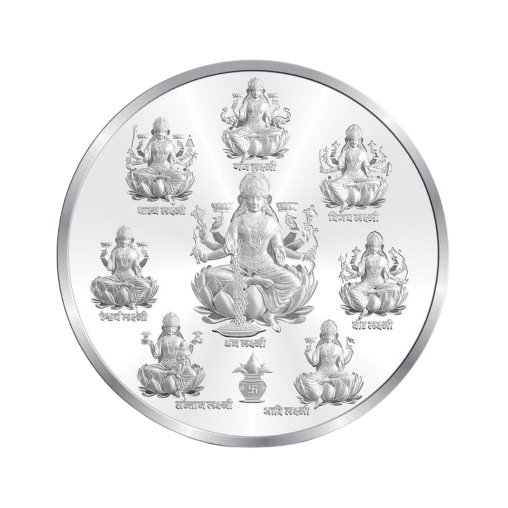 Ashta Lakshmi Premium Silver Coin – 10g | Collections Today