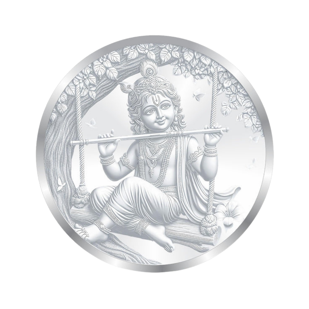 Bal Krishna on Swing Premium Silver Coin – 10g | Collections Today