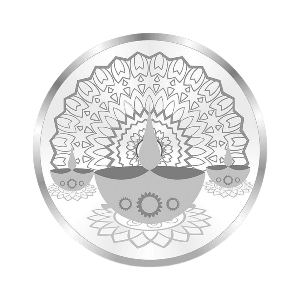 Diya Mandala Premium Silver Coin – 10g | Collections Today