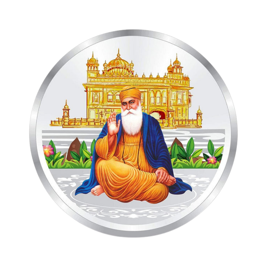 Guru Nanak Dev Ji Golden Temple Premium 999 Silver Coin – 10g | Collections Today