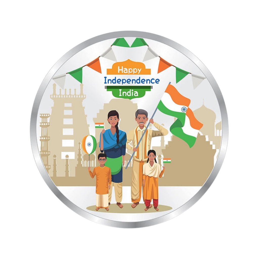 Happy Independence Day India 999 Silver Coin – 10g | Collections Today