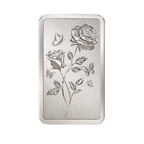 Kundan Rose Silver Bar – 10g, 999.9 Purity | Collections Today