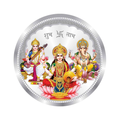 Lakshmi Ganesha Saraswati Shubh Labh Color Premium 999 Silver Coin – 10g | Collections Today