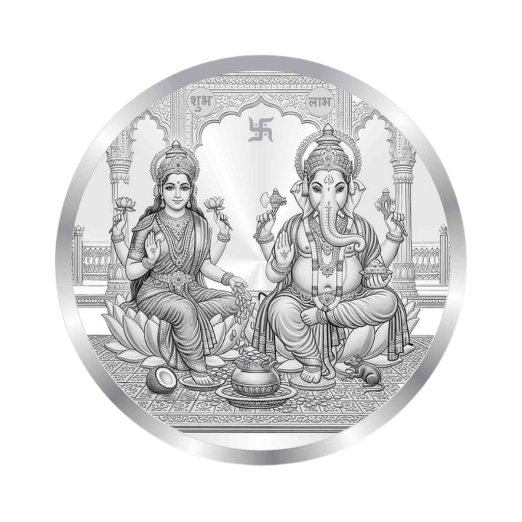 Lakshmi Ganesha 999 Silver Coin -10g | Collections Today