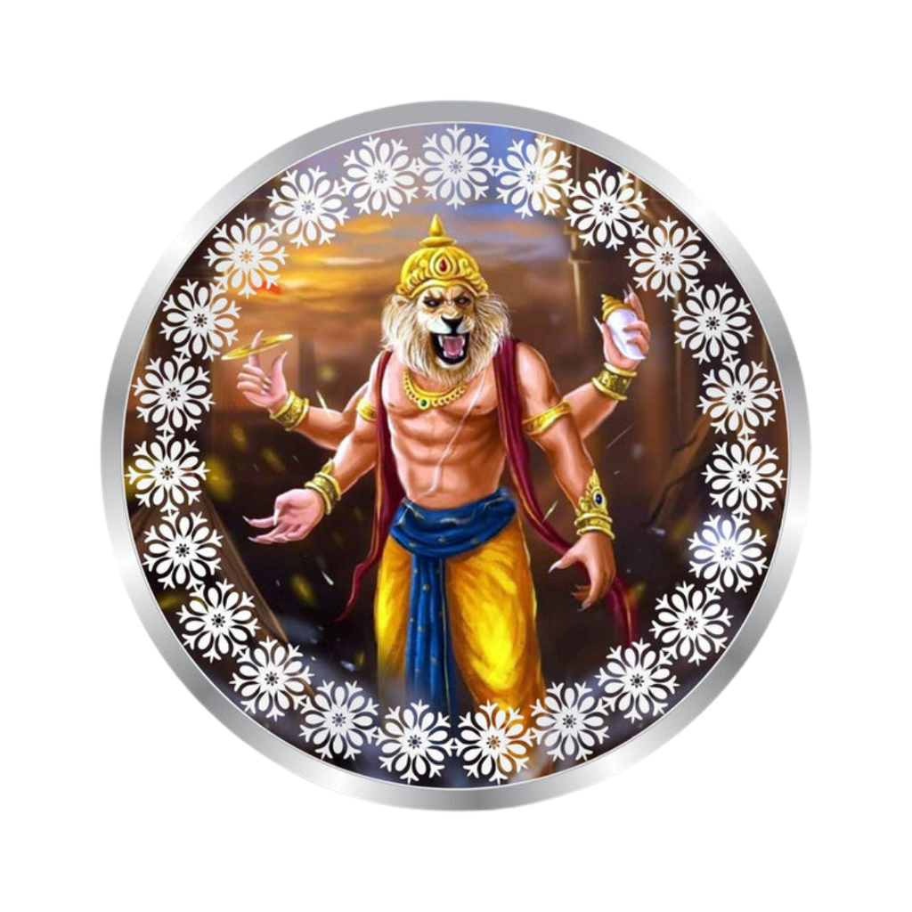 Lord Narasimha 999 Premium Silver Coin – 10g | Collections Today