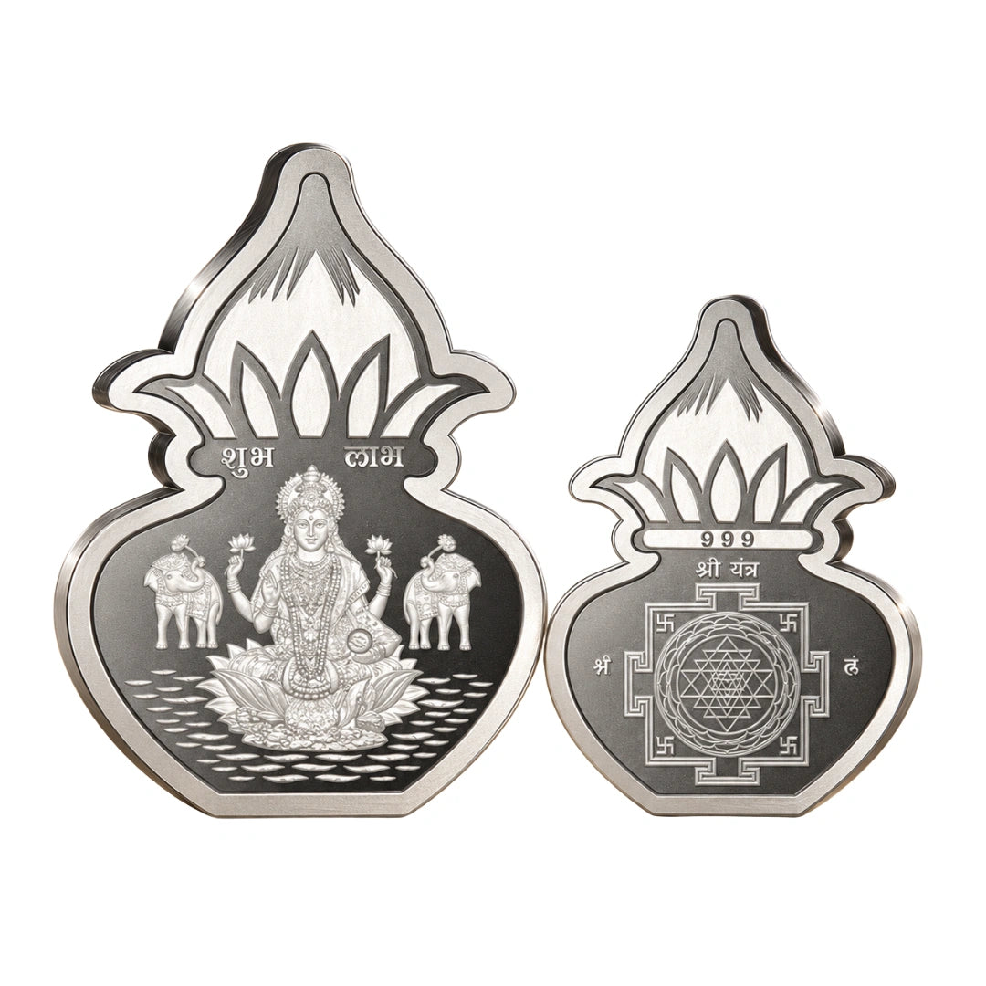 Omkar Mint Kalash Lakshmi Silver Coin – 10g, 999 Purity|Collections Today