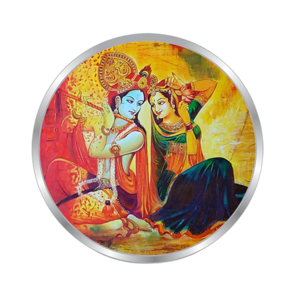 Radha Krishna Color Premium 999 Silver Coin – 10g | Collections Today