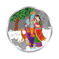 Radha Krishna with Deer Color Premium 999 Silver Coin – 10g | Collections Today