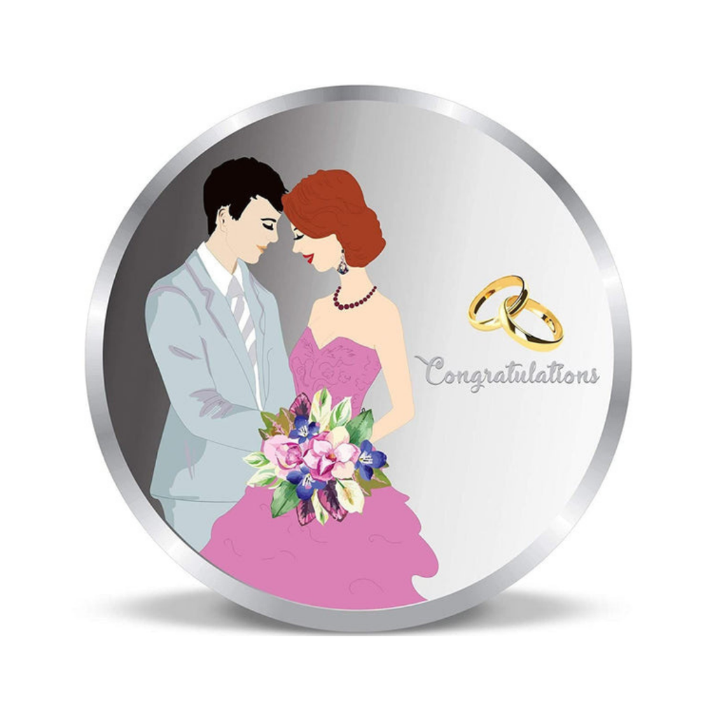 Wedding Couple Congratulations 999 Silver Coin - 10g | Collections Today