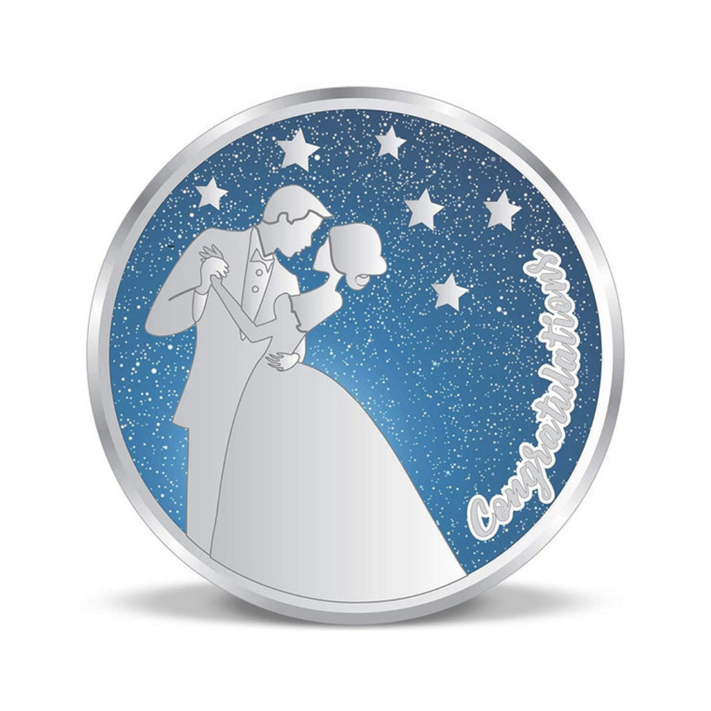 Wedding Couple Congratulations 999 Silver Coin - 10g| Collections Today