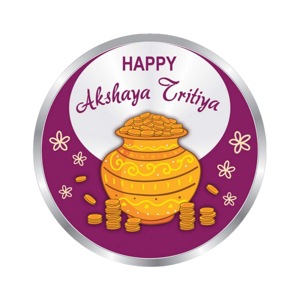 Happy Akshaya Tritiya 999 Fine Silver Coin – 10g | Collections Today