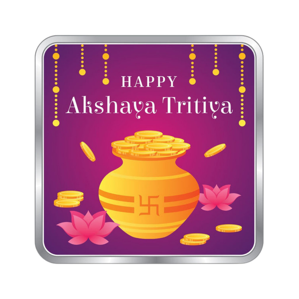 Happy Akshaya Tritiya Premium 999 Silver Coin – 10g | Collections Today