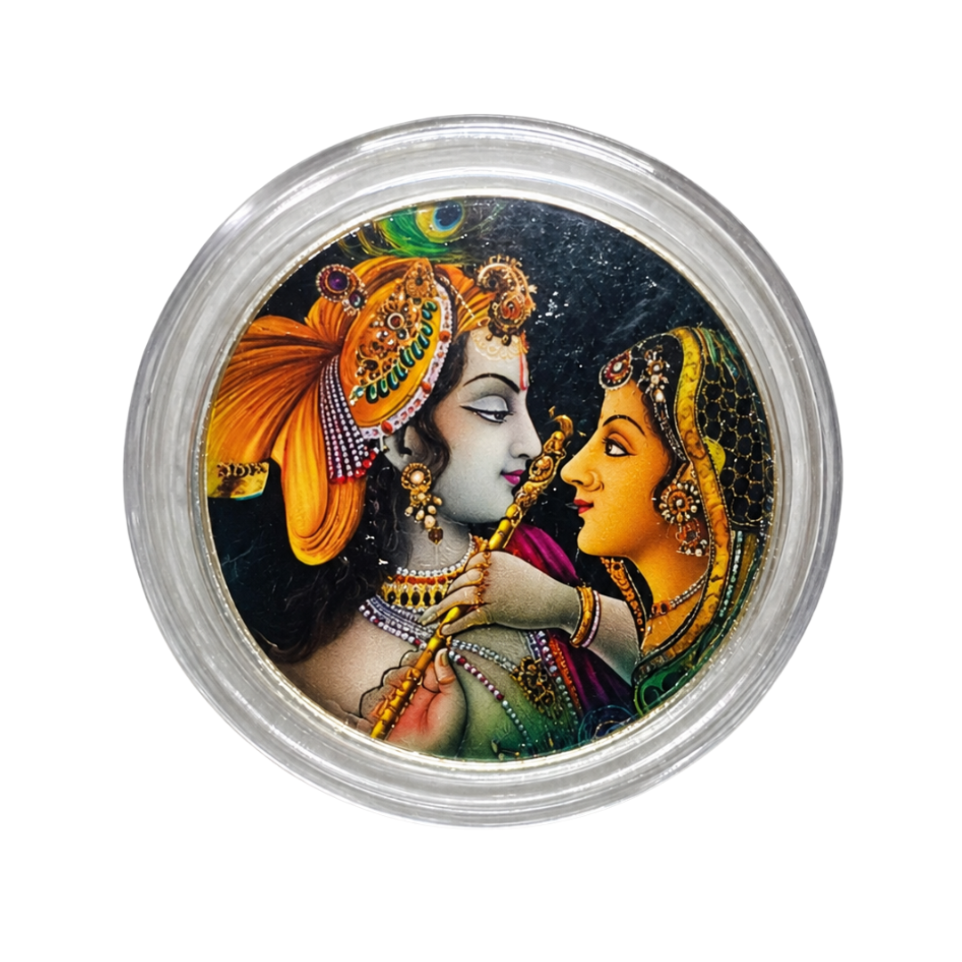 Radha Krishna 999 Silver Coin -10g| Collections Today